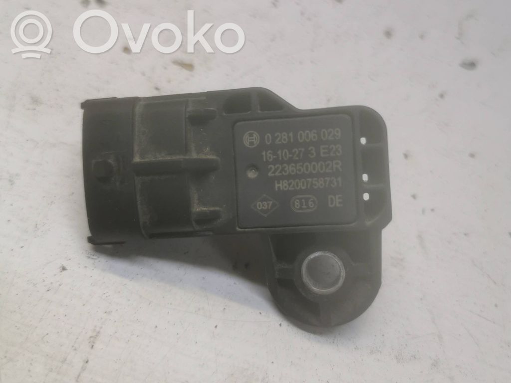 Luftdrucksensor   223650002R,0281006029,H8200758731,0000504369148,0006670852,01235084,1723819,272880,45962082F,500303029,504360148,504360149,504369148,55218298,55219298,6M349J433AA,73503657,77365393,WE0118211