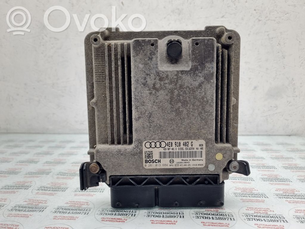 Audi A8 S8 D3 4E Calculateur moteur ECU 