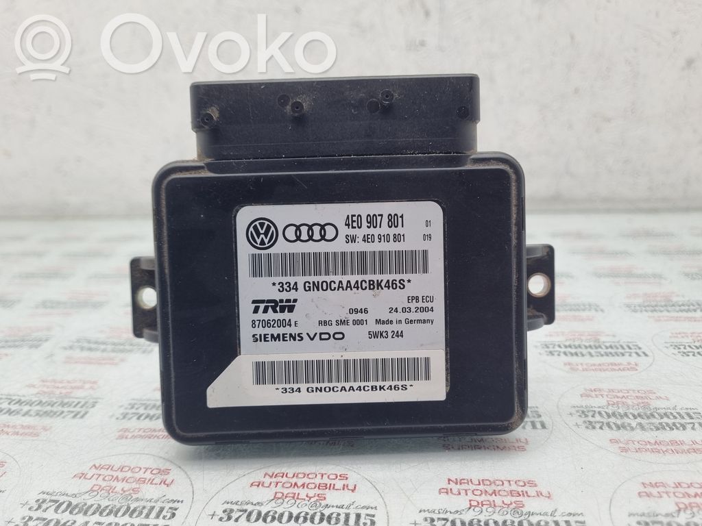 Audi A8 S8 D3 4E Hand brake control module 