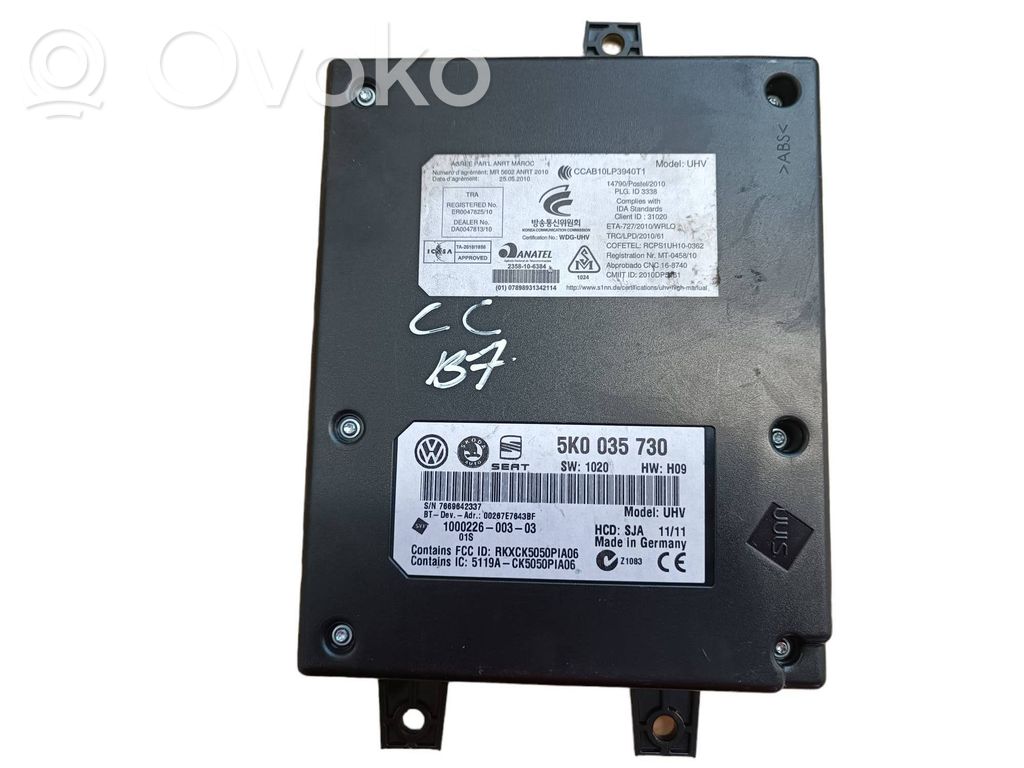 Skoda Octavia Mk2 (1Z) Bluetooth control unit module 