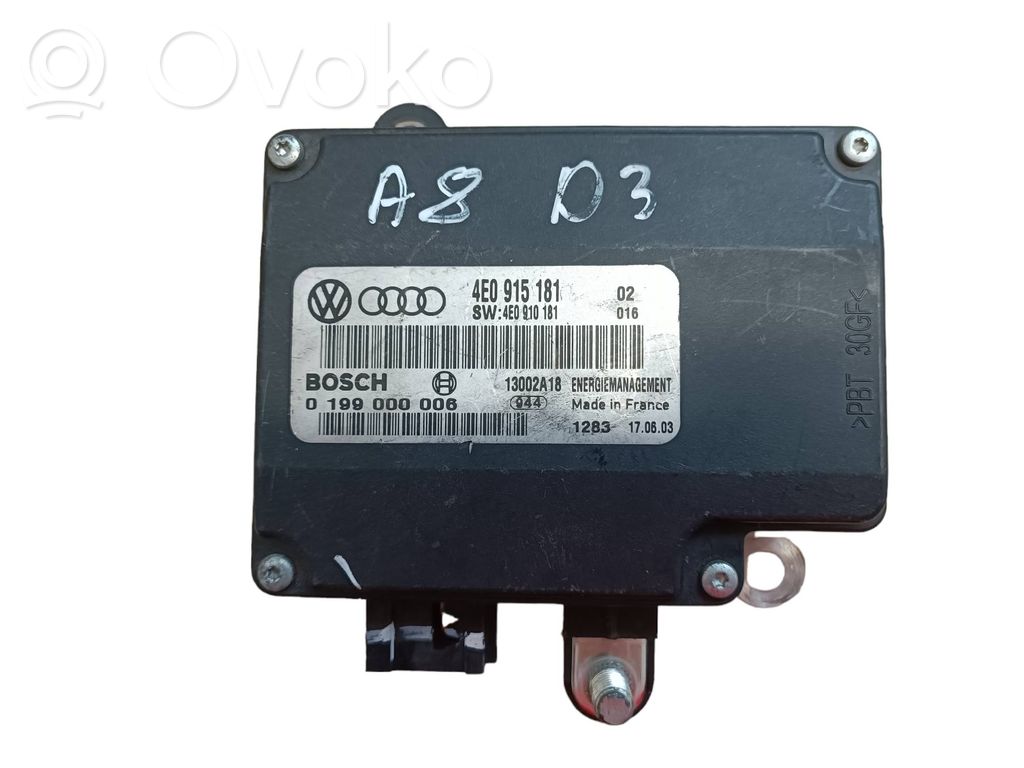 Audi A6 S6 C6 4F Module de contrôle de batterie 