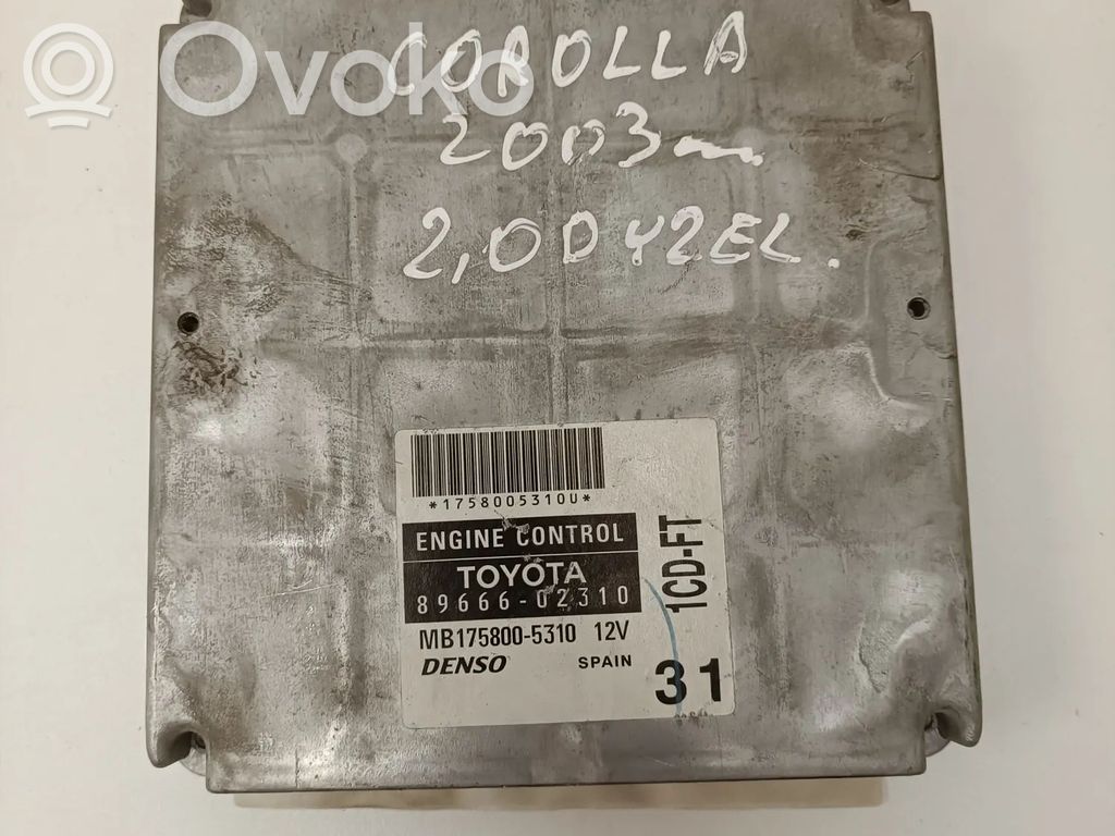 Toyota Corolla E120 E130 Engine control unit/module 