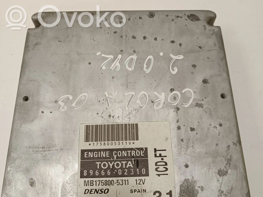 Toyota Corolla E120 E130 Engine control unit/module 