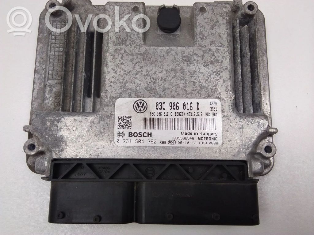 Engine control unit/module   03C906016D,0261S04392,1039S32548