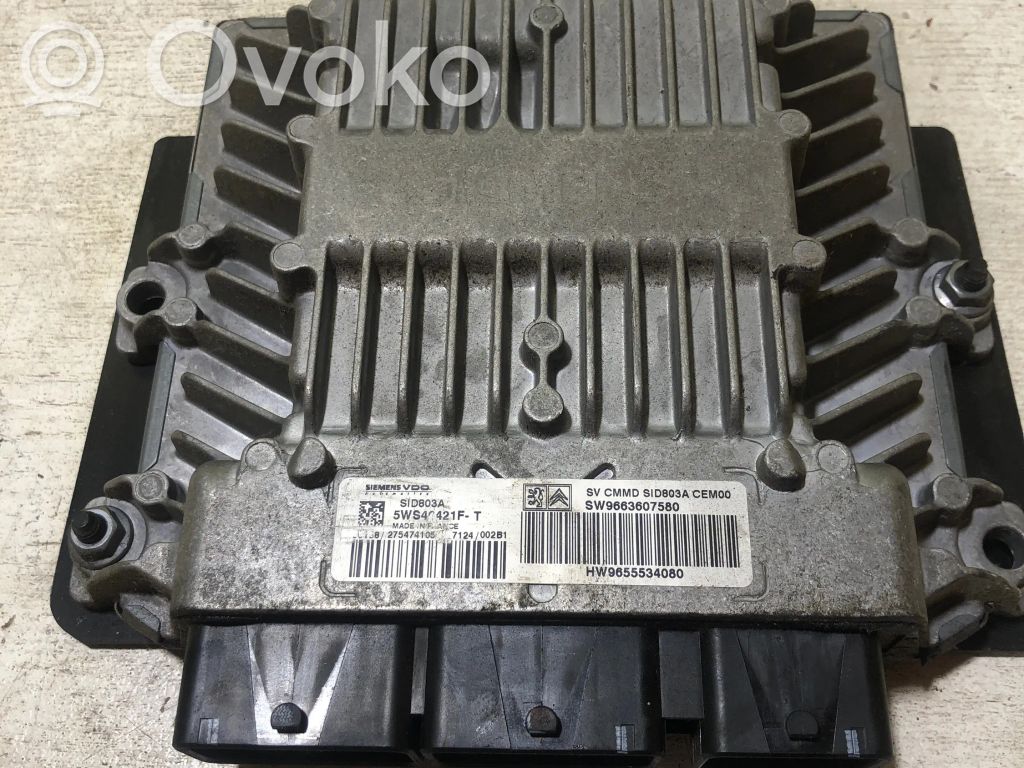 Engine control unit/module   9663607580,9655534080,S1D803A