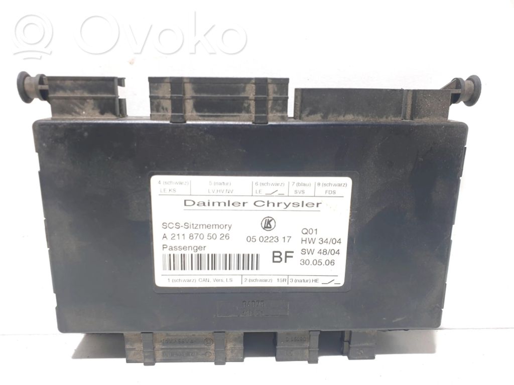 Module de commande de siège   A2118700726,A2118705026