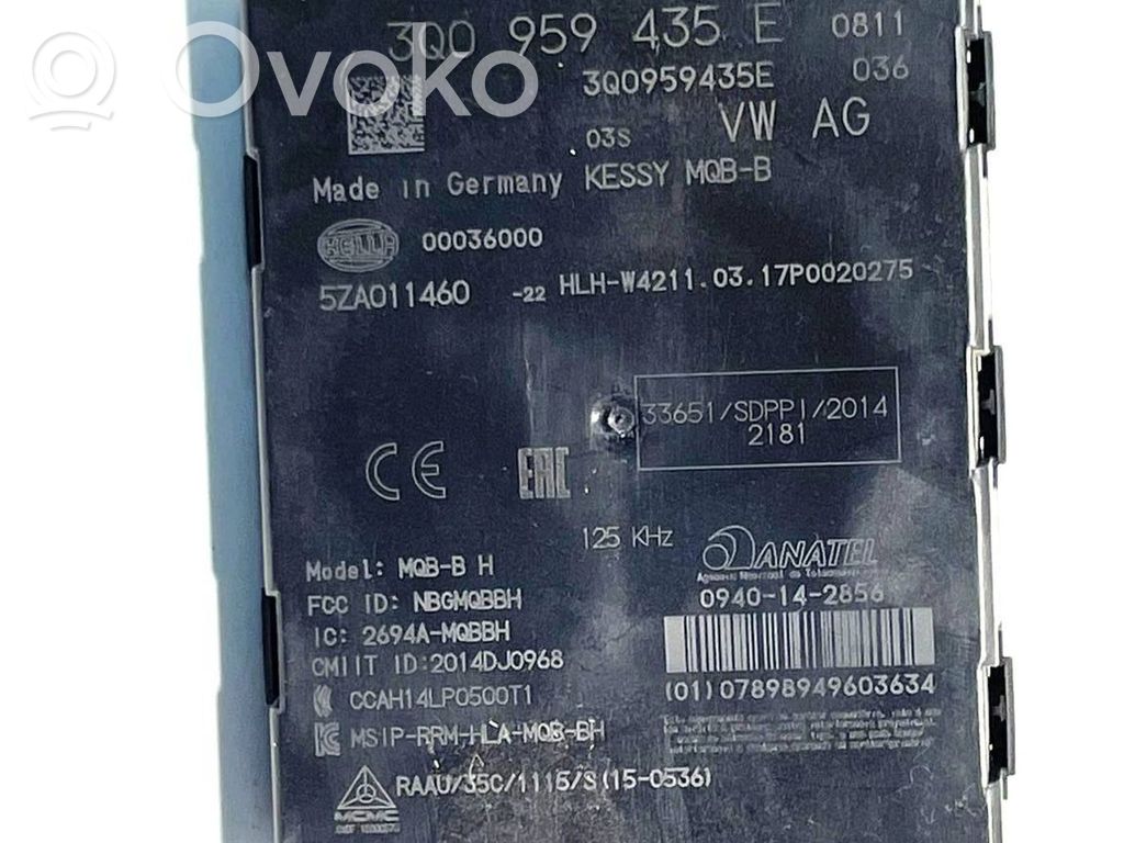 Skoda Kodiaq Keyless Steuergerät 