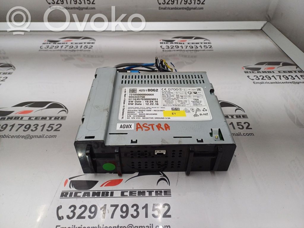 Opel Astra K Panel / Radioodtwarzacz CD/DVD/GPS 