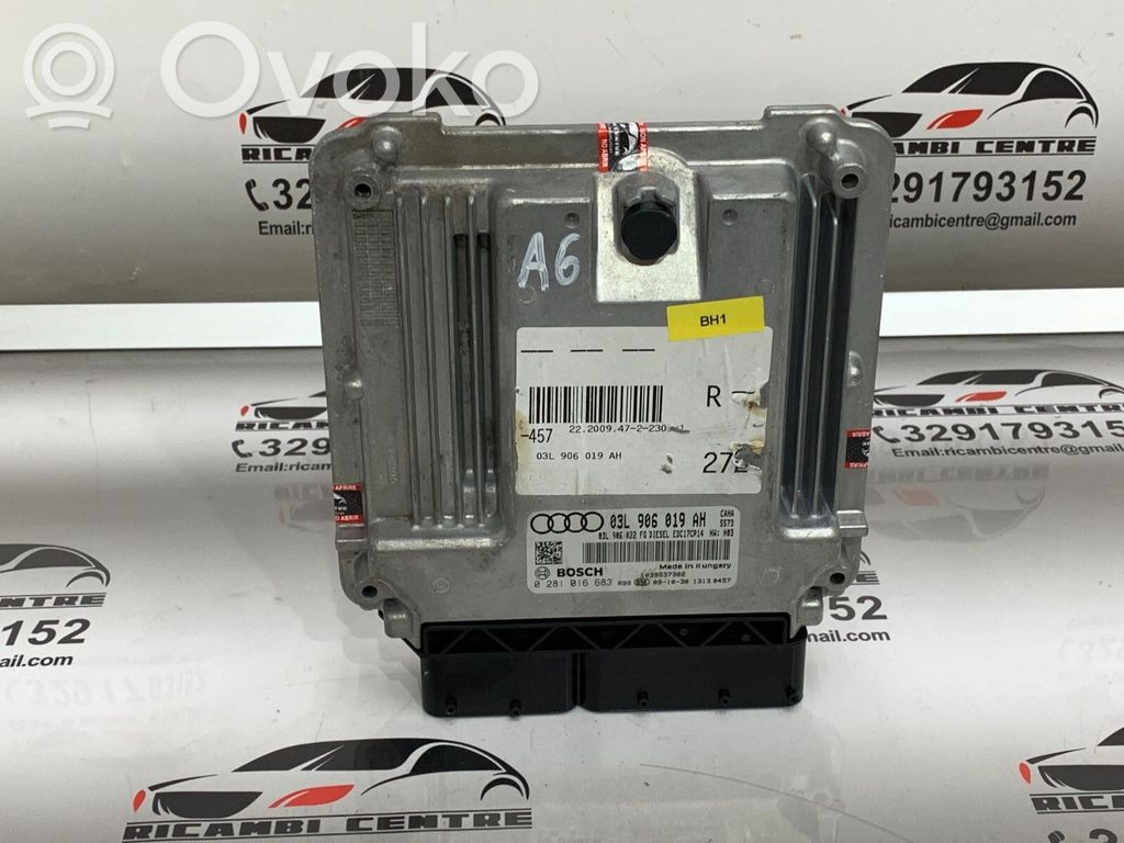 Engine control unit/module ECU   03L906019AH,0281016683,03L906022FG,1039S37302,125KW,170CV