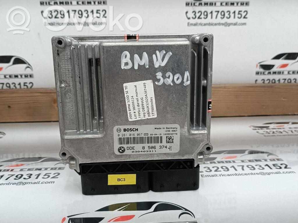 BMW 3 E90 E91 Galios (ECU) modulis 
