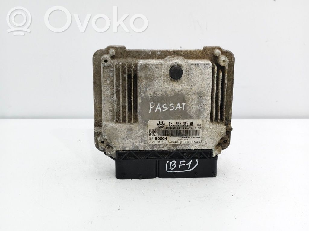 Volkswagen PASSAT B7 Komputer / Sterownik ECU silnika 