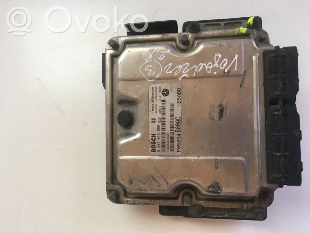 Engine control unit/module   0281012999,P05094800AC