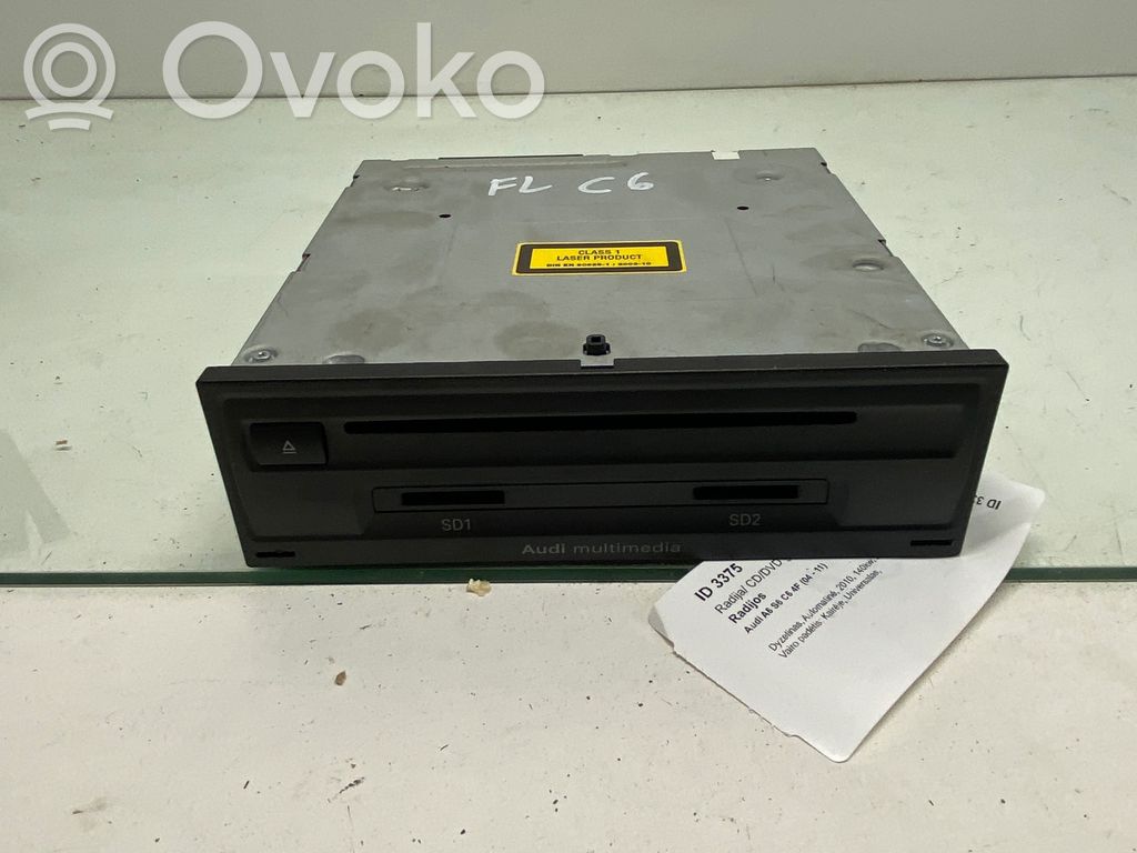 Audi A6 S6 C6 4F Radio / CD/DVD atskaņotājs / navigācija 
