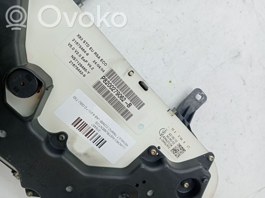 Speedometer (instrument cluster)   8200279062B