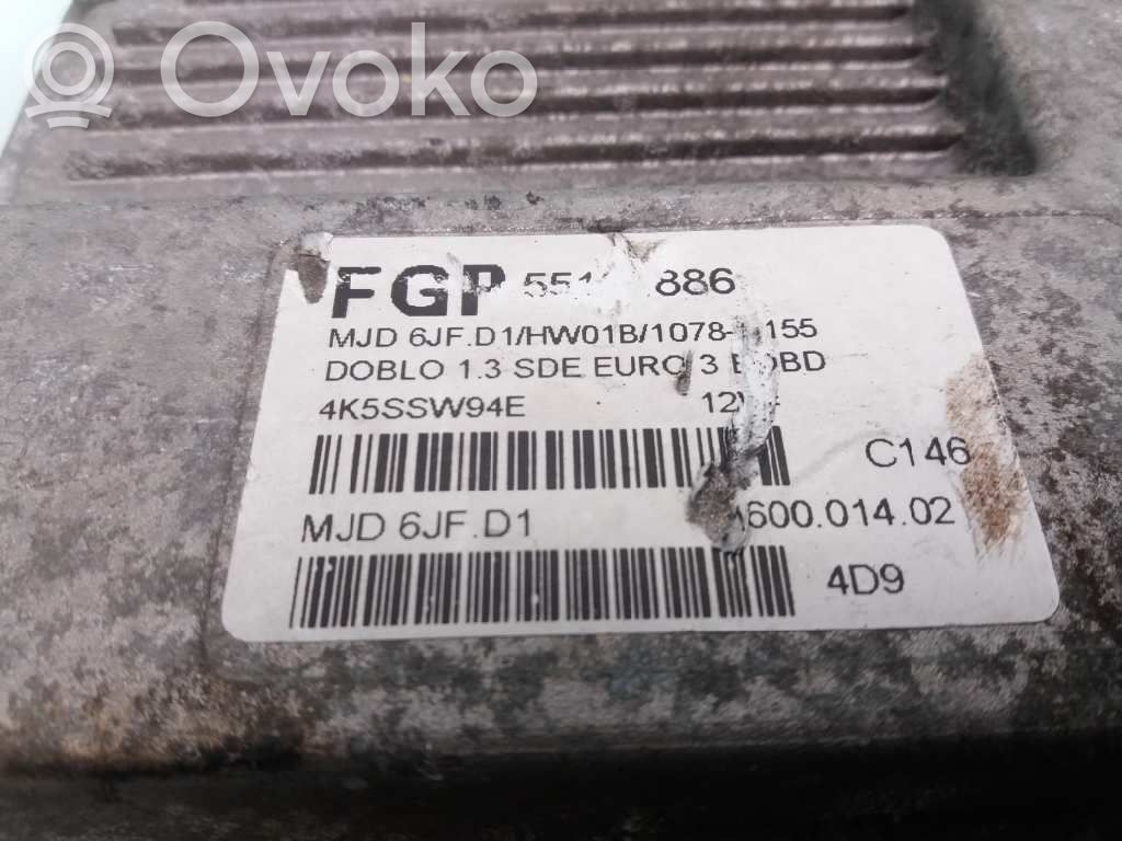 Fiat Doblo Motorsteuergerät ECU 