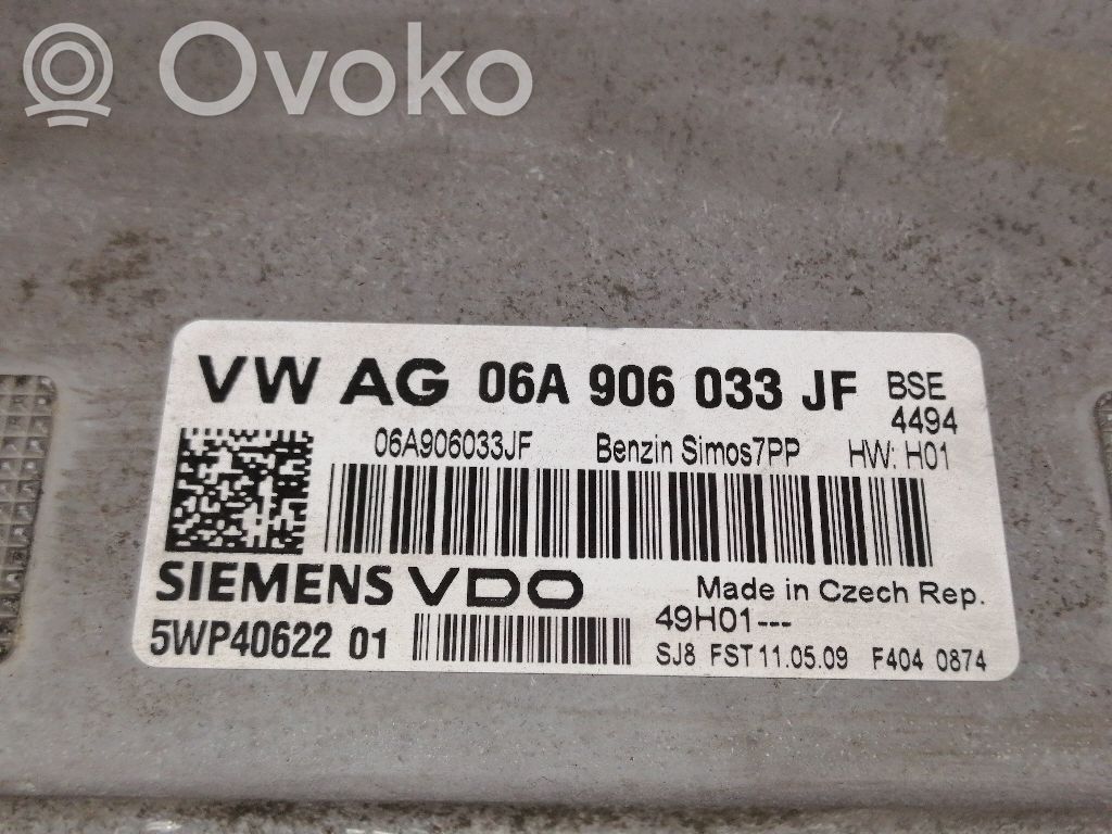Unidad de control/módulo ECU del motor   06A906033JF,5WP4062201