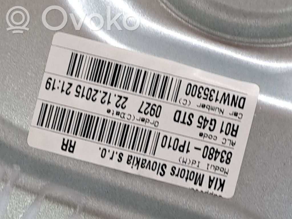 Regulador de ventanilla eléctrico de puerta delantera   834811P030
