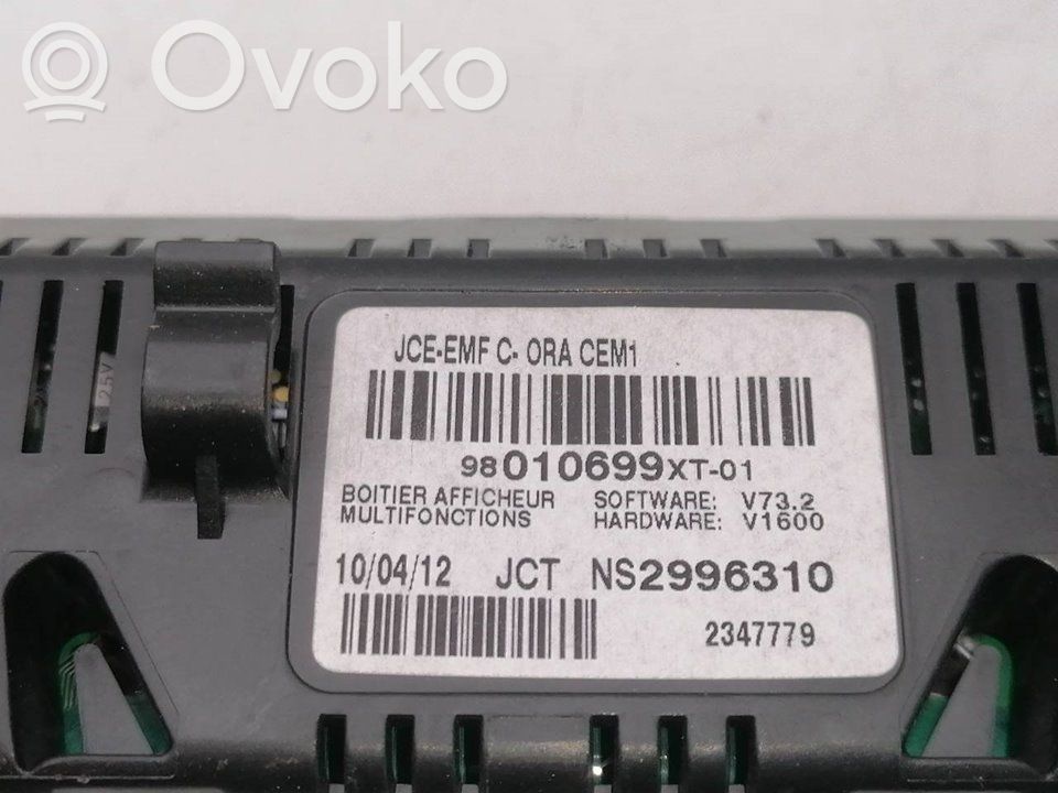 Schermo del visore a sovrimpressione   98010699XT
