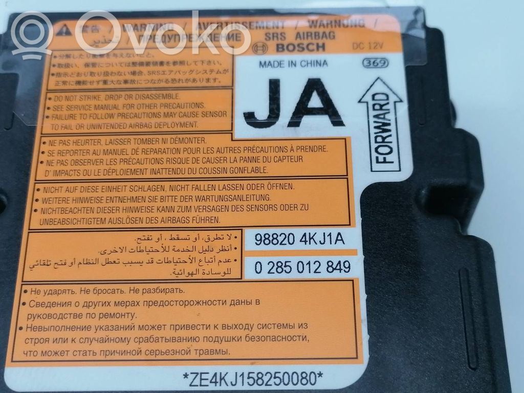 Nissan NP300 Centralina/modulo airbag 