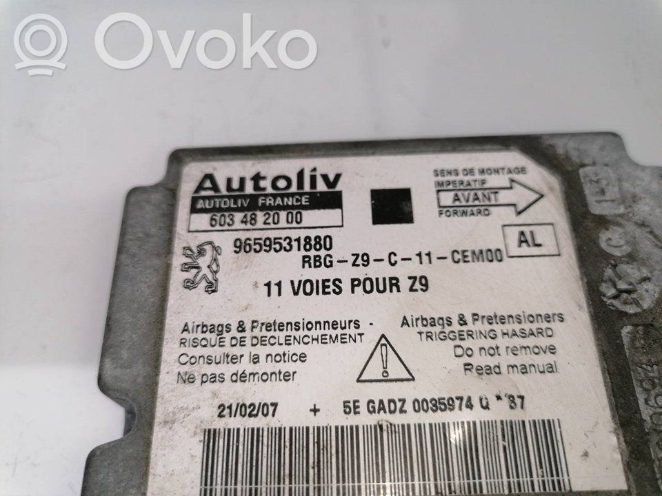 Centralina/modulo airbag   9659531880,603482000