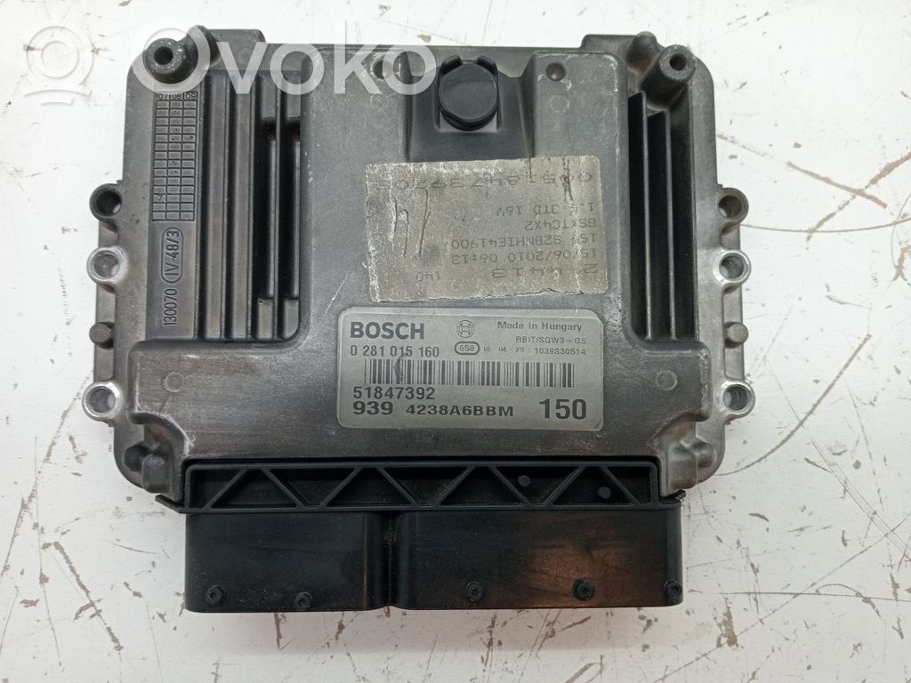 Engine control unit/module ECU   51847392,0281015160