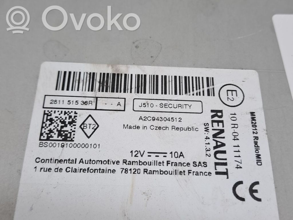 Renault Zoe Unità principale autoradio/CD/DVD/GPS