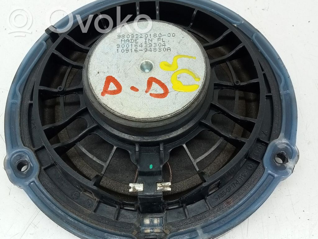Głośnik drzwi przednich   9809320180