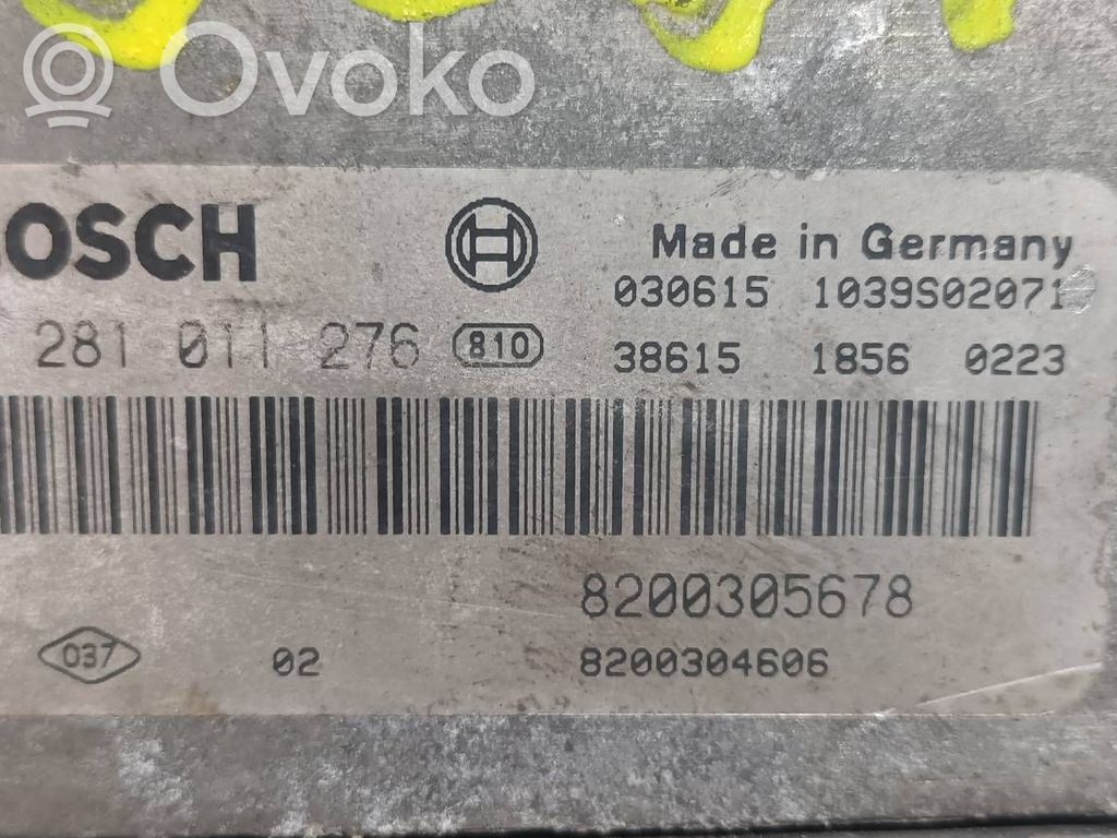 Unidad de control/módulo ECU del motor   8200304606,8200305678,0281011276