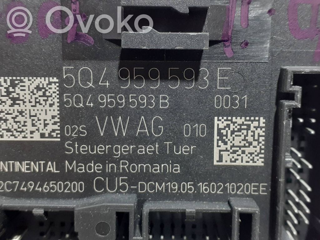 Modul de control caroserie central   5Q4959593E