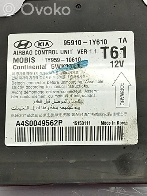 Unidad de control/módulo del Airbag   959101Y610