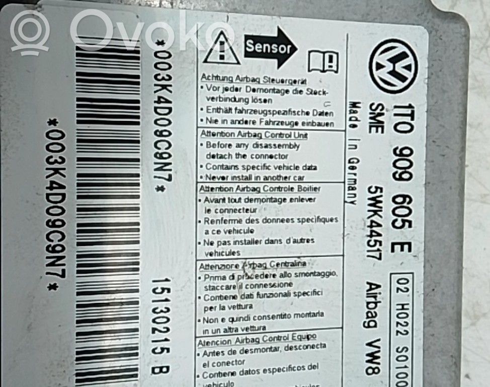Centralina/modulo airbag   1T0909605E