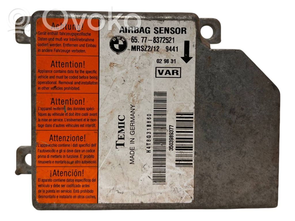 BMW 5 E39 Gaisa spilvenu vadības bloks 