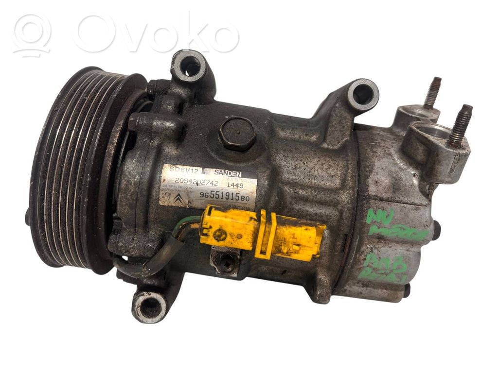 Peugeot 206 Air conditioning (A/C) compressor (pump) 