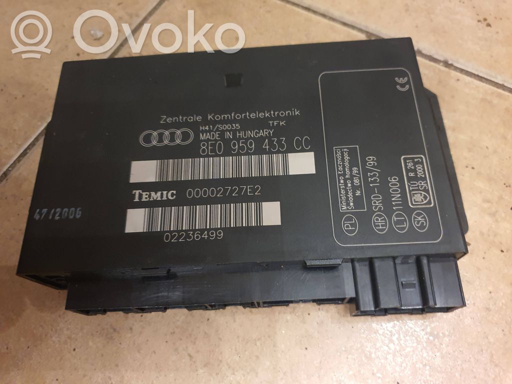 Audi A4 S4 B7 8E 8H Module confort 