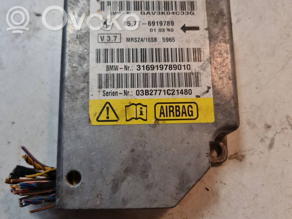 Unidad de control/módulo del Airbag   6919789,316919789010,03B2771C21480