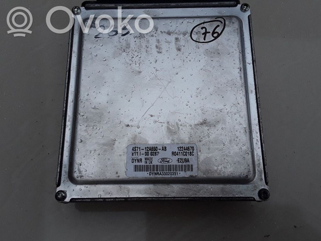 Engine control unit/module   R411C018C,4S7112A650AB,12244670