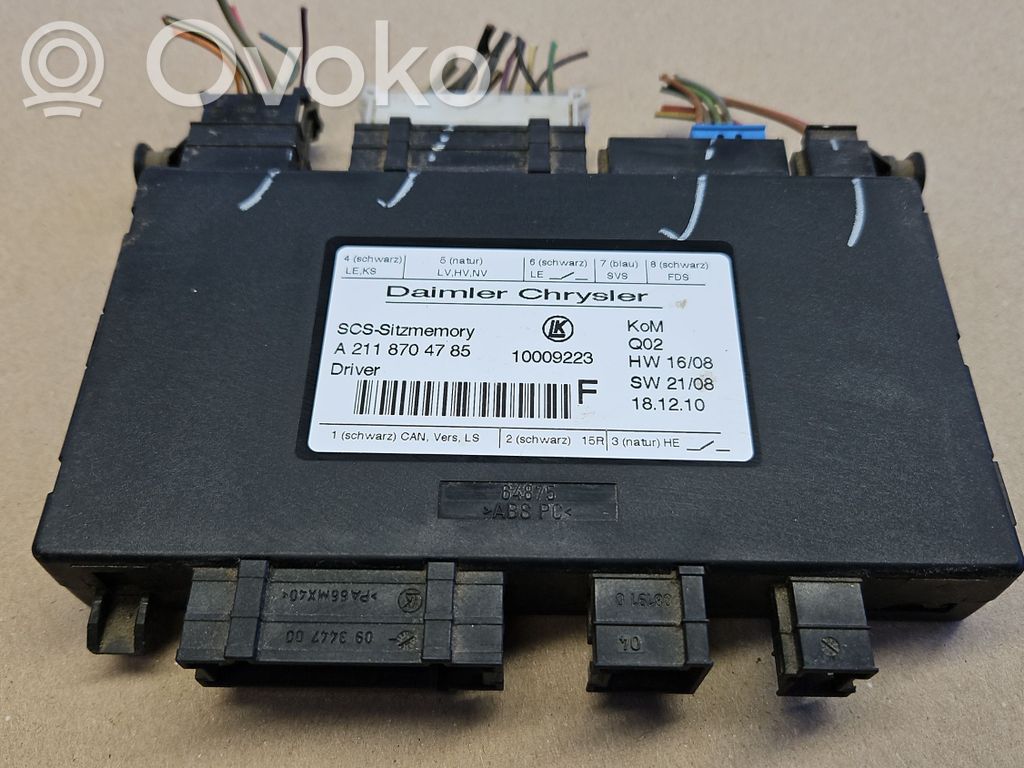 Mercedes-Benz GL X164 Module de commande de siège 