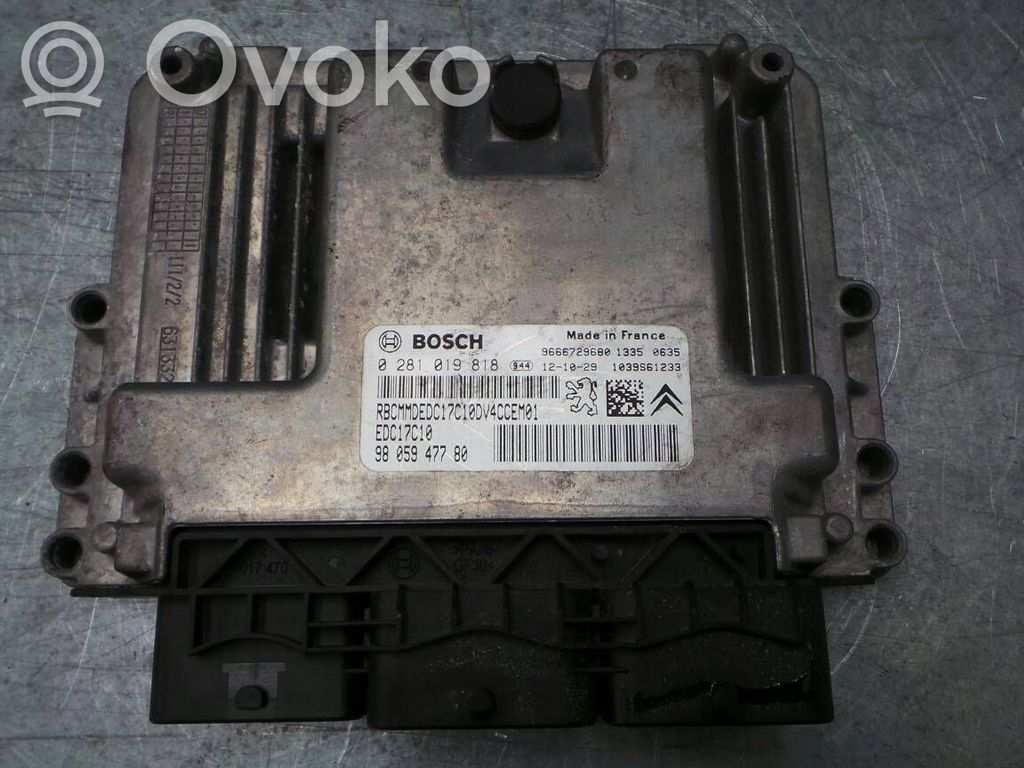 Moottorin ohjainlaite/moduuli   0281019818,1702038,9666729680