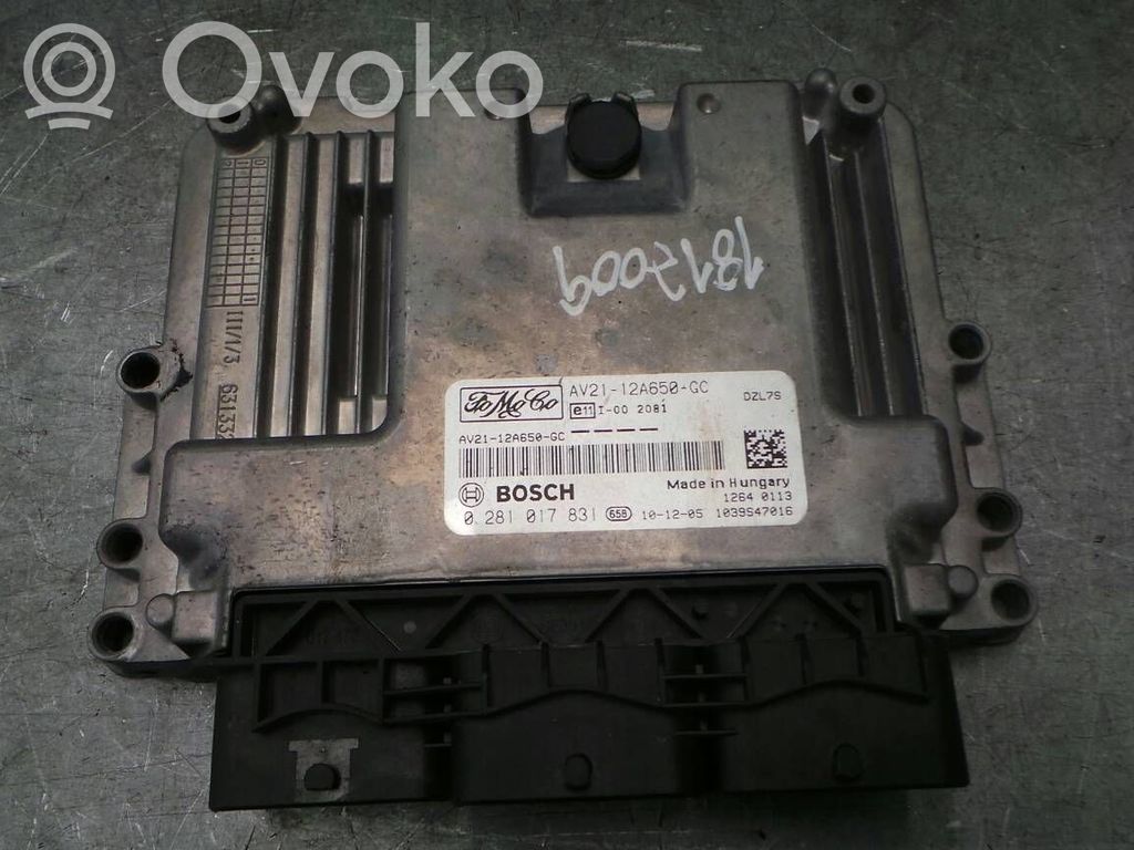 Engine control unit/module   AV2112A650GC,0281017831,1812009