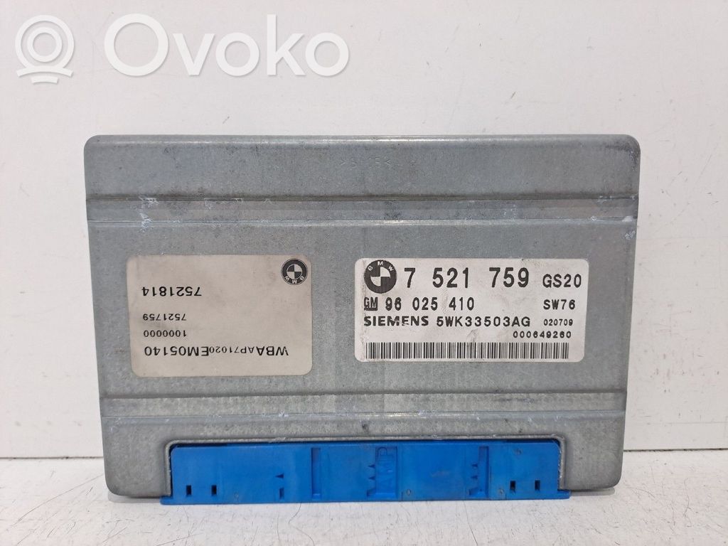 Pārnesumkārbas vadības bloks   7521759,96025410