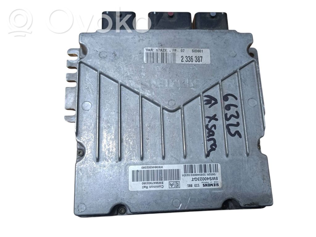 Engine control unit/module ECU   9647902380,5WS40023GT,9644302380
