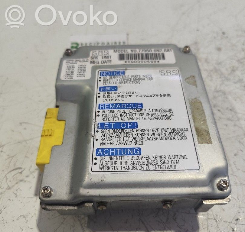 Airbag control unit/module   77960SN7G81