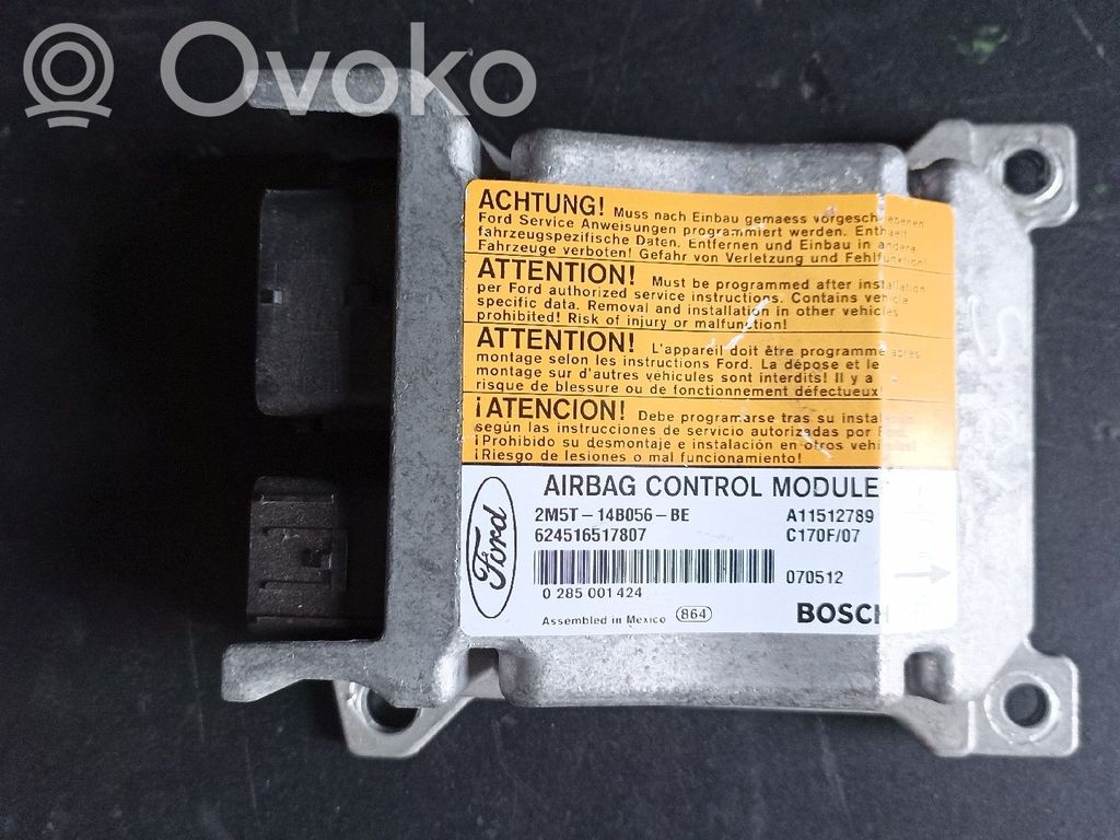 Module de contrôle airbag   2M5T14B056BE,0285001424,BOSCH