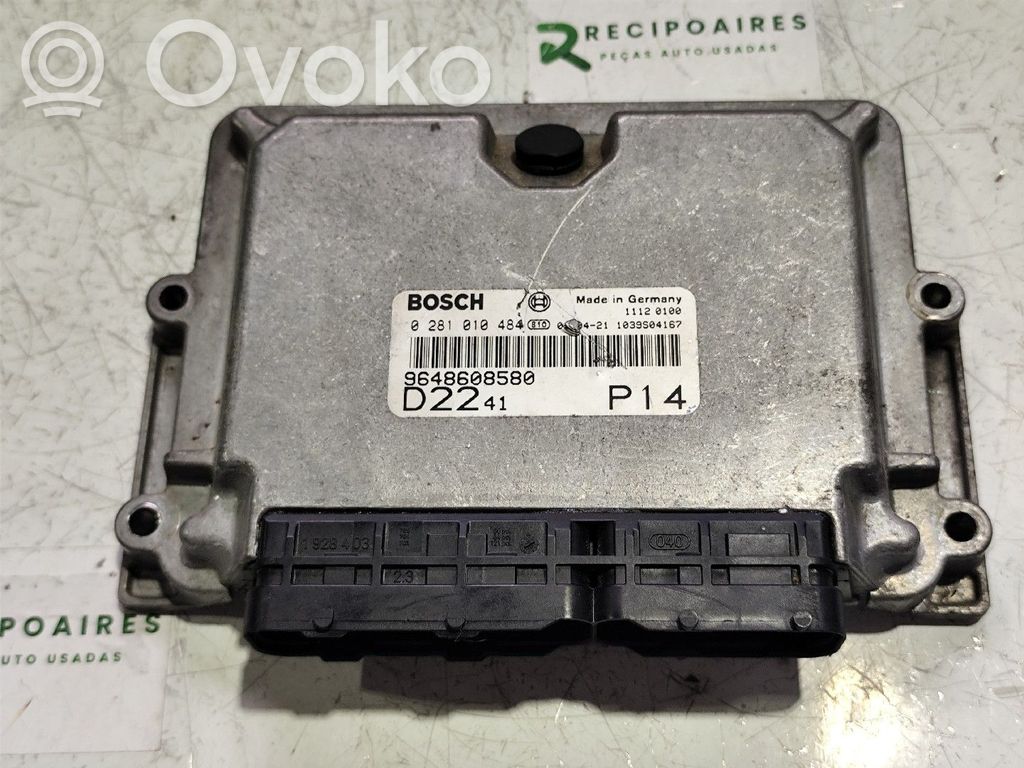 Engine control unit/module   9648608580,0281010484