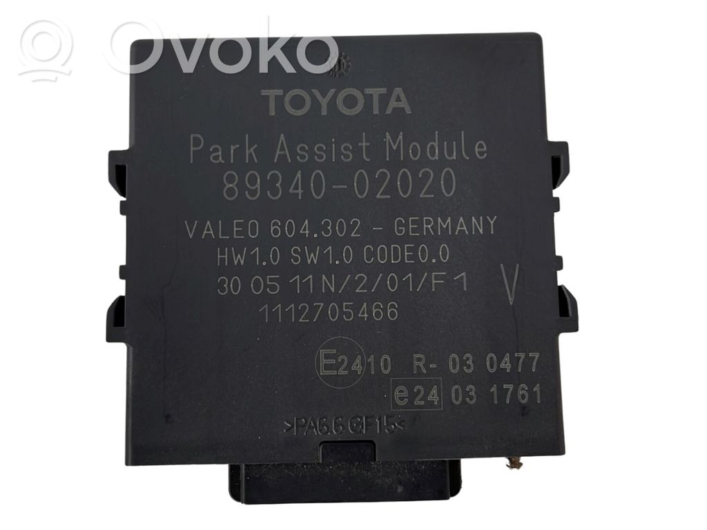 Toyota Auris 150 Unité de commande, module PDC aide au stationnement 