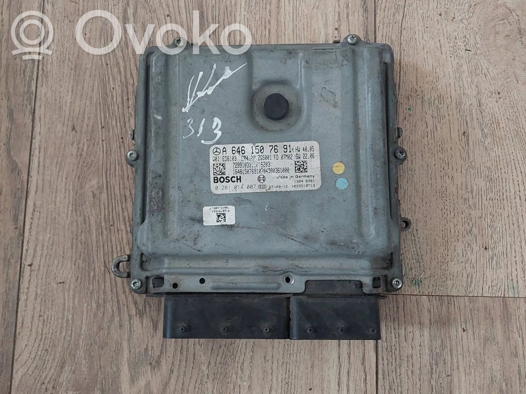 Engine control unit/module   A6461507691,1039S18713,72991033,0281014007