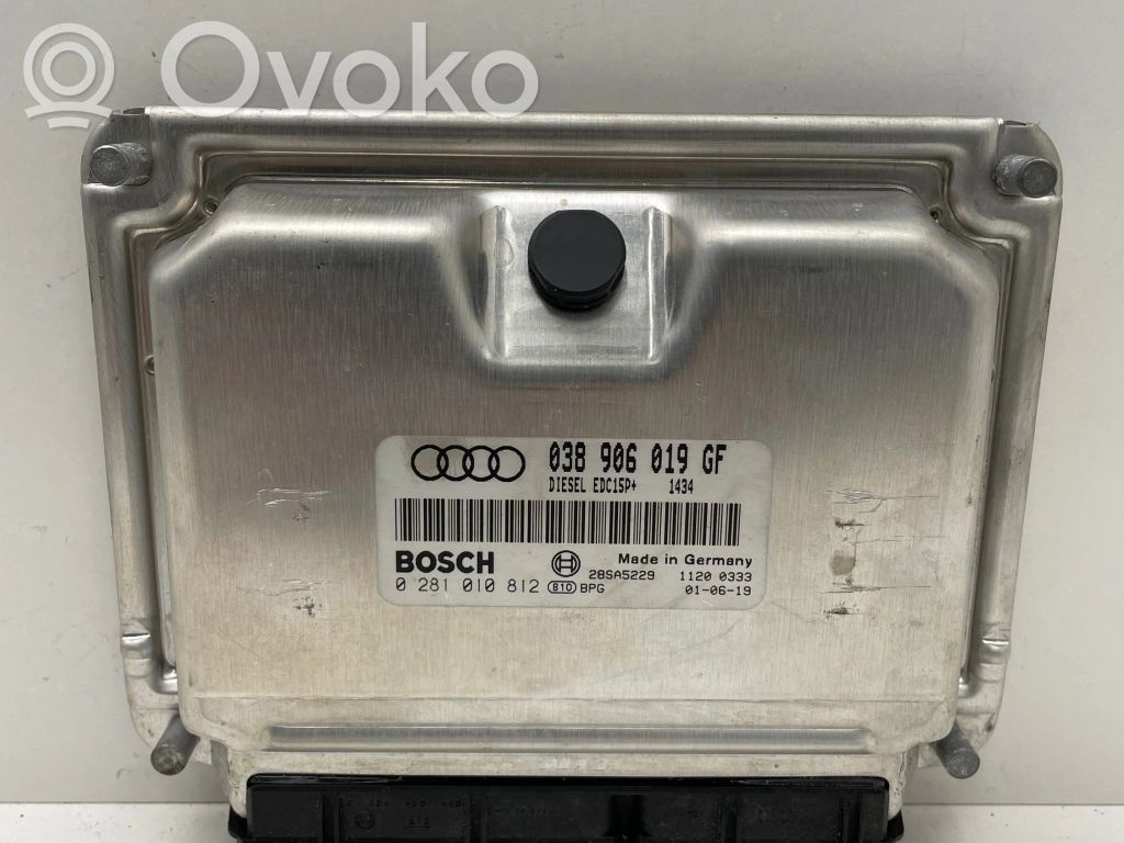 Engine control unit/module   038906019GF,28SA5229,0281010812