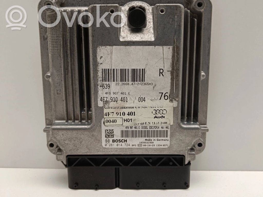 Engine control unit/module   4F7910401,0281014724,4F0907401E
