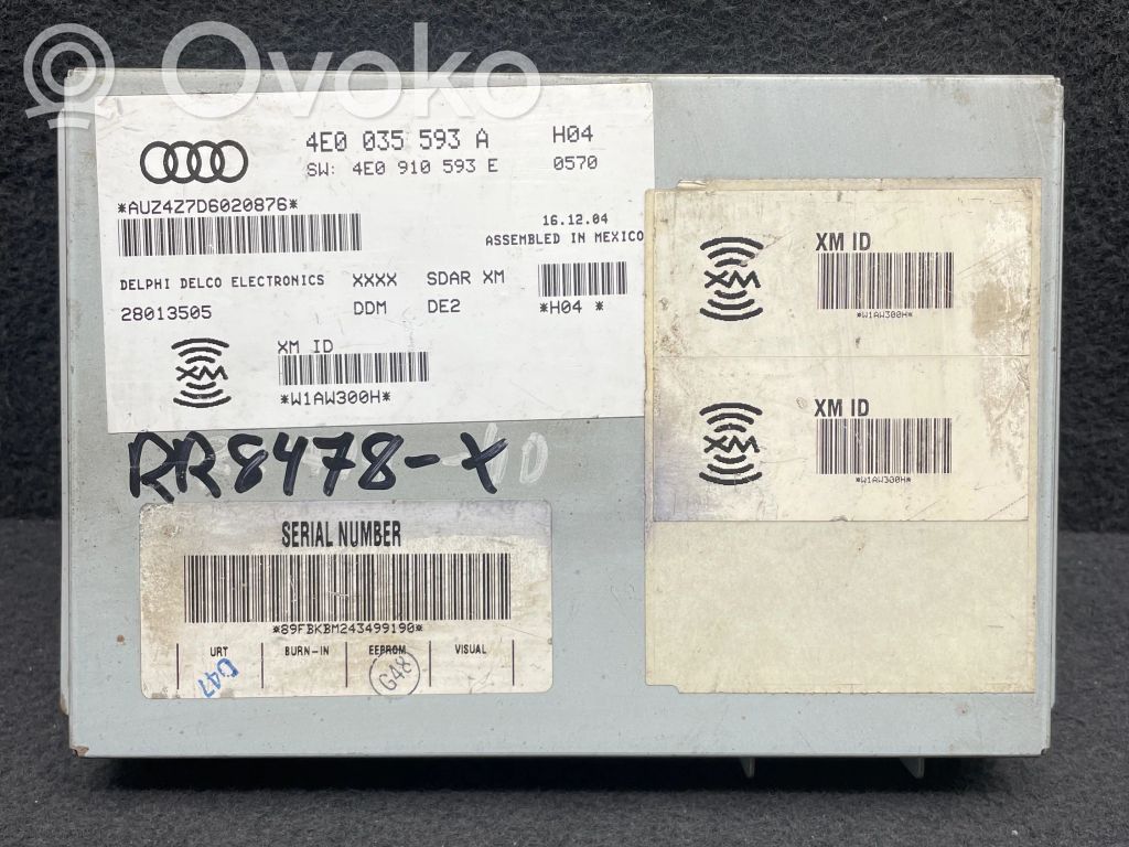 Audi A8 S8 D3 4E Head unit multimedia control 