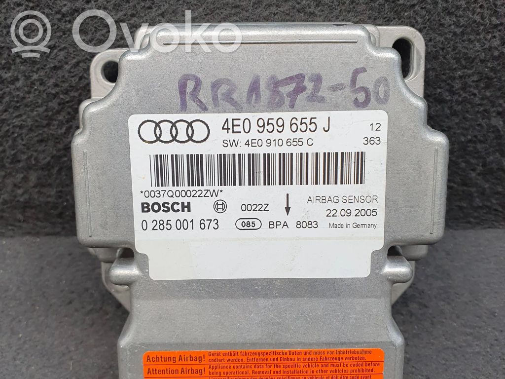 Airbag control unit/module   4E0959655J,4E0910655C,0285001673